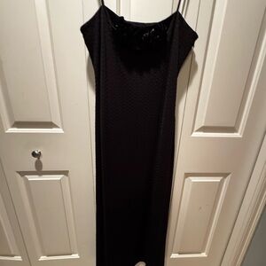 Charles Henry Strapless Black Dress